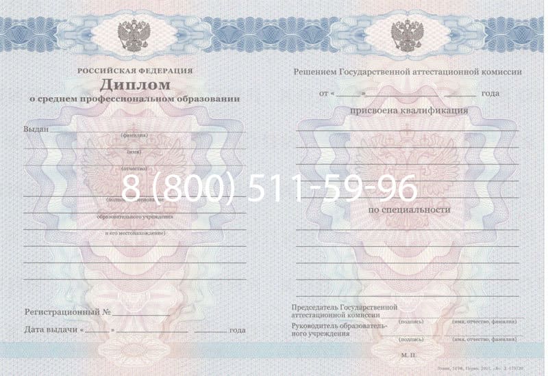 Купить Диплом о среднем образовании 2011-2013 годов в Петрозаводске